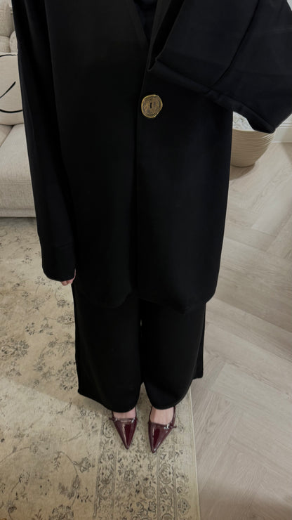 Ensemble Kimono bouton doré | Noir