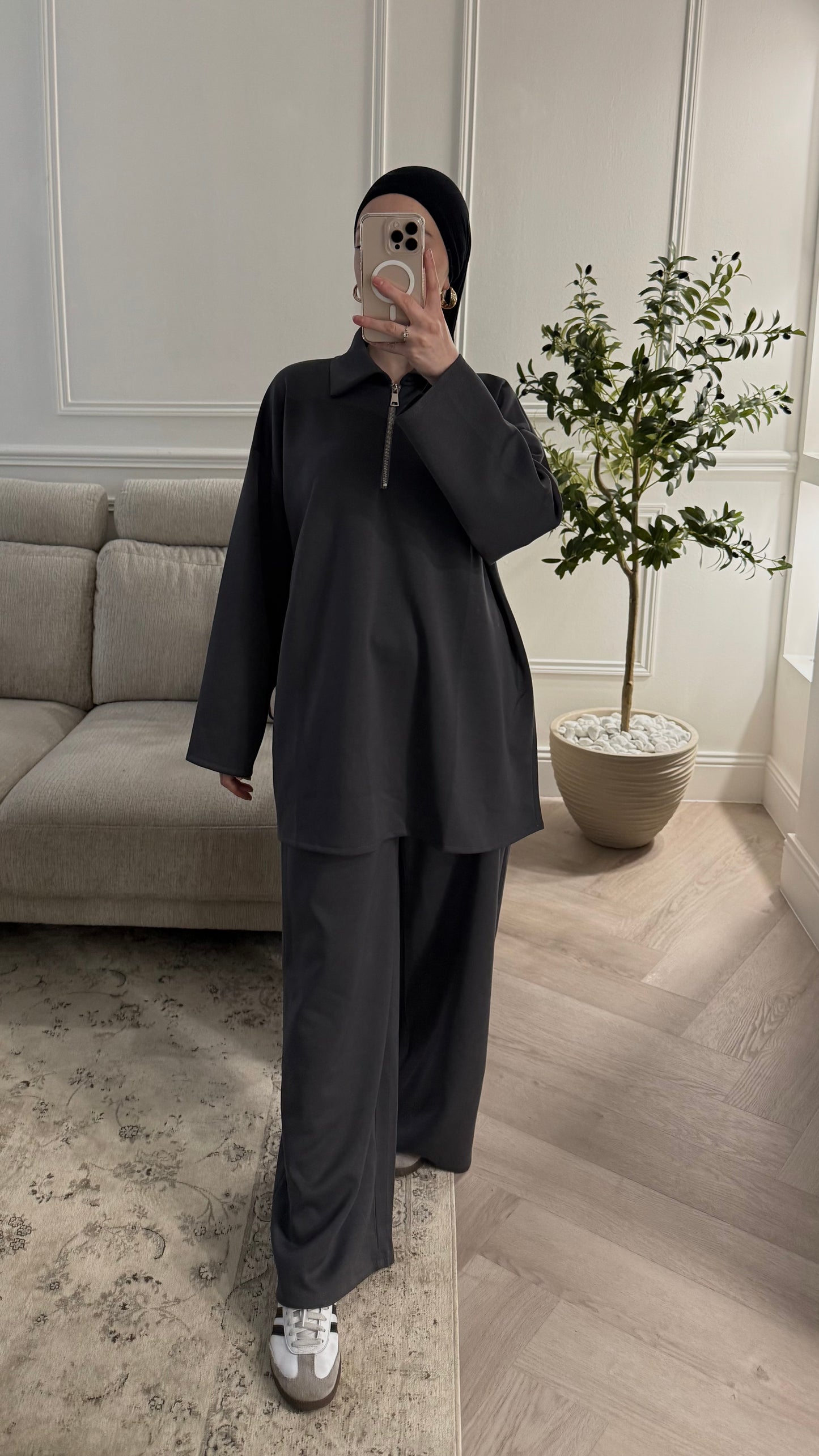 Ensemble jogging doux | Gris