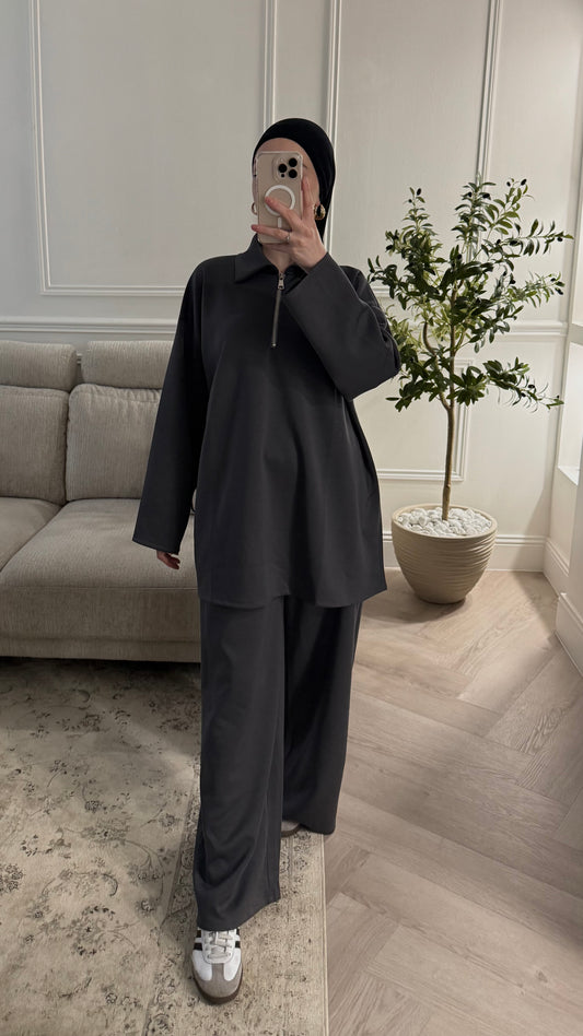 Ensemble jogging doux | Gris