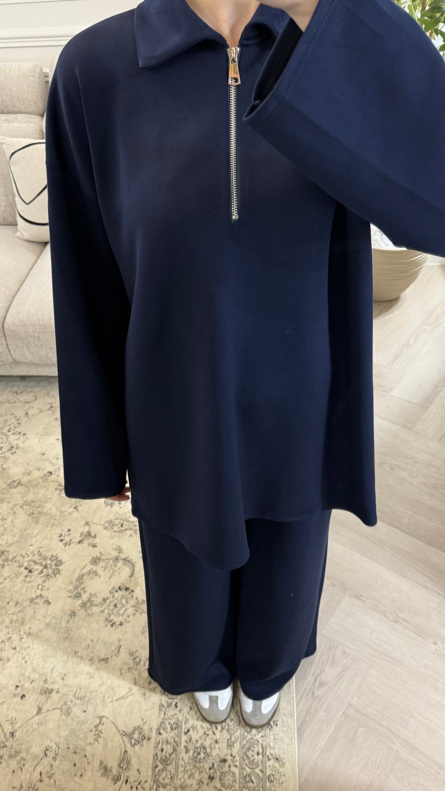 Ensemble jogging doux | bleu marine