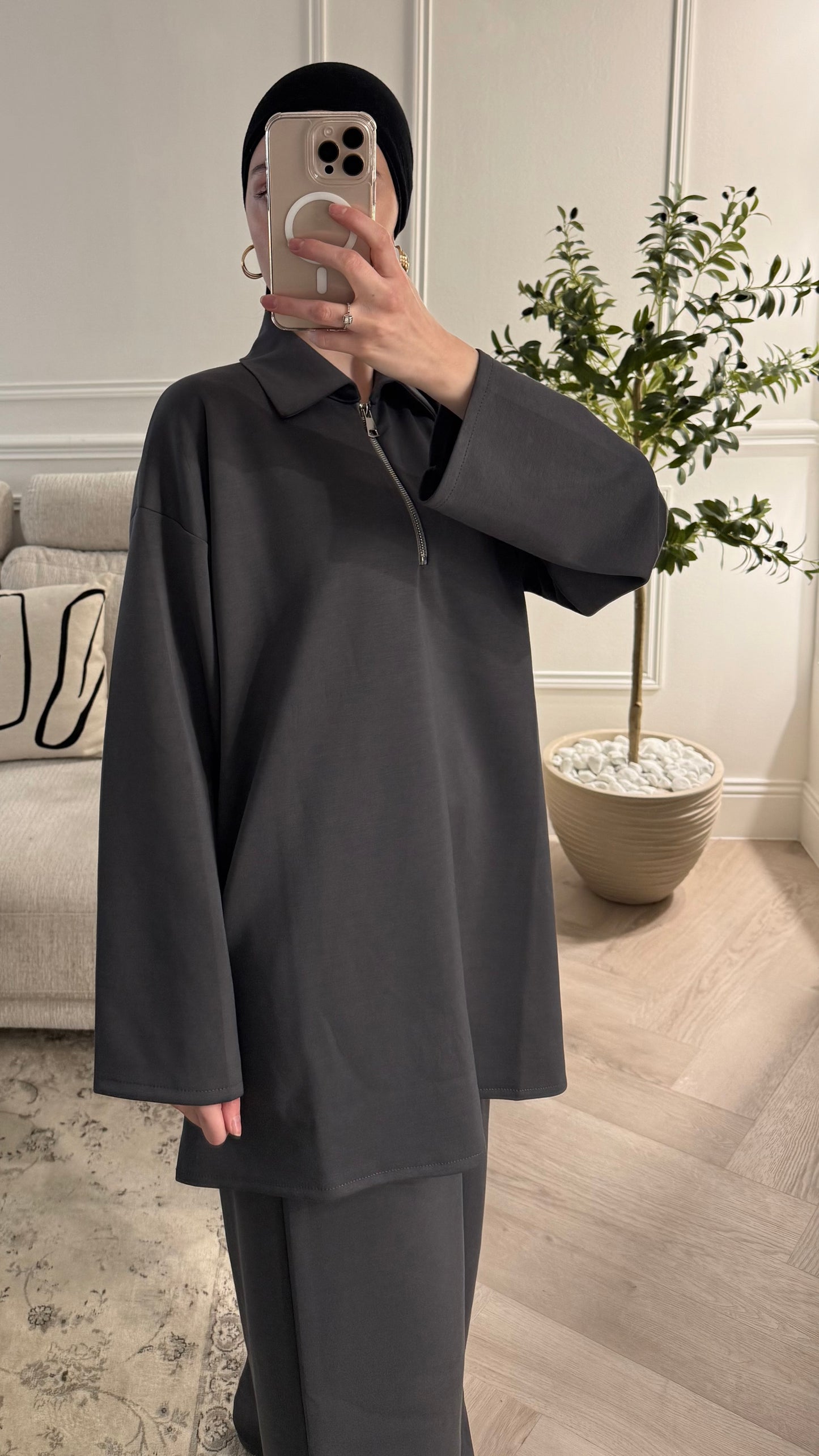 Ensemble jogging doux | Gris
