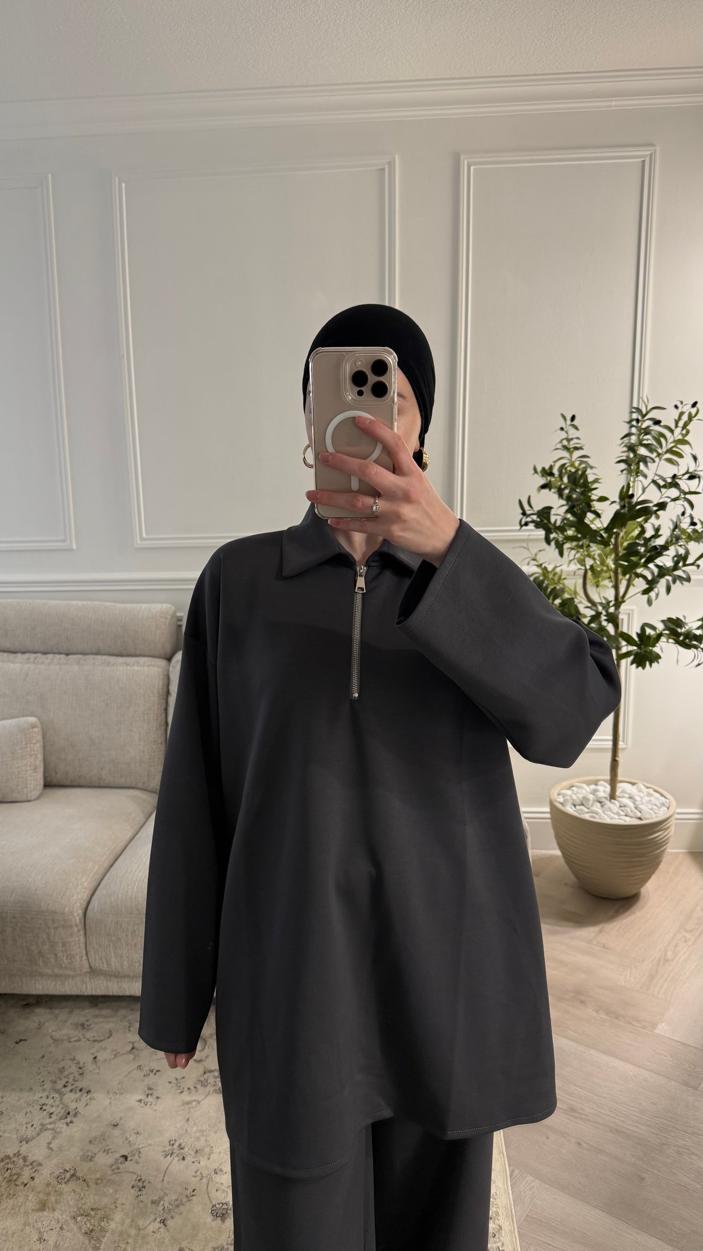 Ensemble jogging doux | Gris