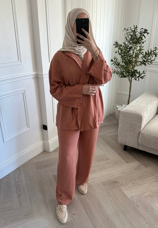 Ensemble Blazer Pantalon - Terracotta - Persya