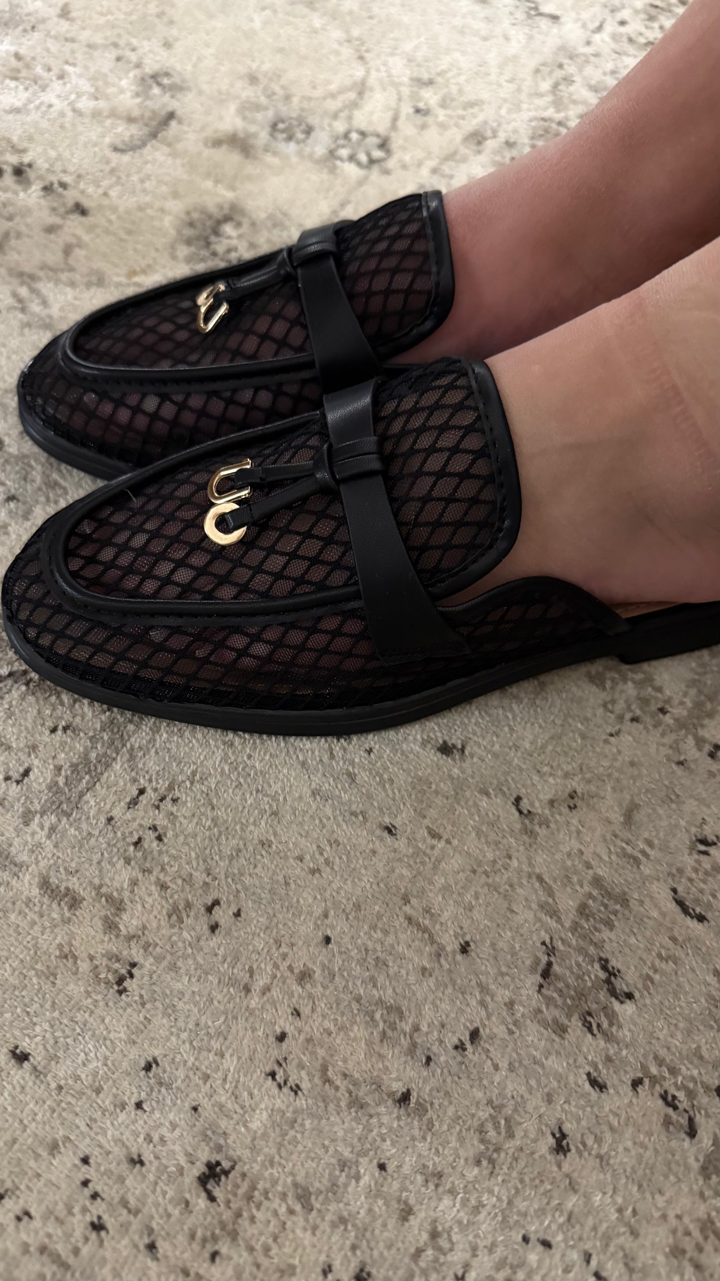 Mule en maille Noire
