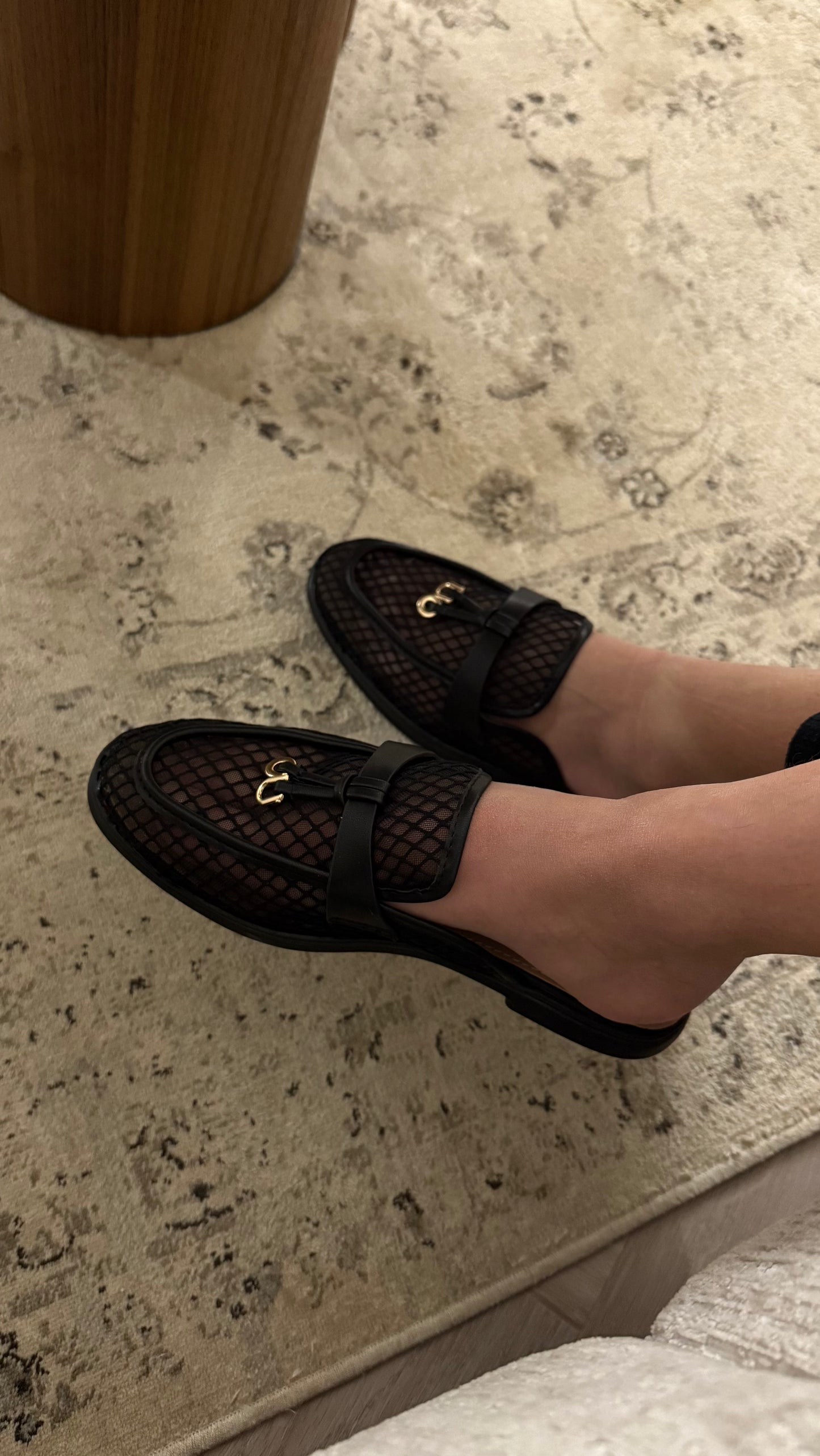 Mule en maille Noire