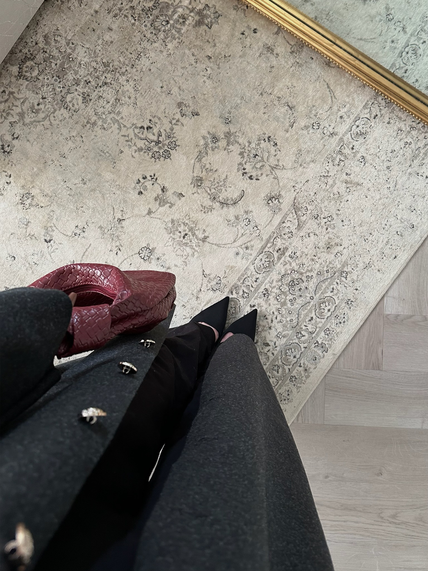 Manteau Chiraz avec Cape intégrée | Gris foncé