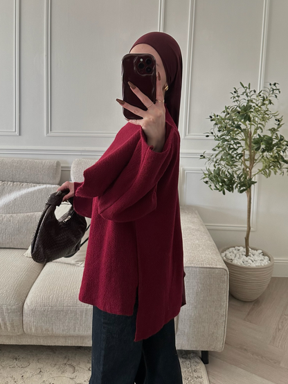 Gilet avec cape intégré | Bordeau
